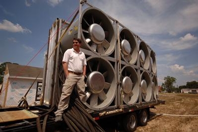 Simulador de huracanes. Kristen Bartlett Grace/University of Florida.