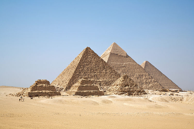 Pirámides de Guiza. Fuente: Wikipedia.