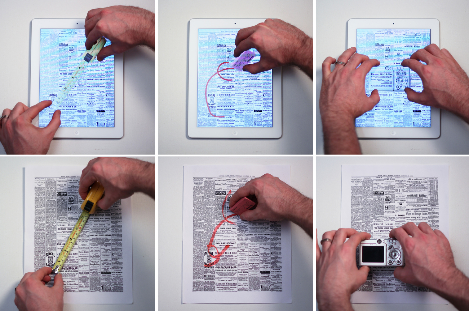 El sistema reproduce en una pantalla táctil las mismas tareas que se pueden hacer en un papel. Fuente: Chris Harrison