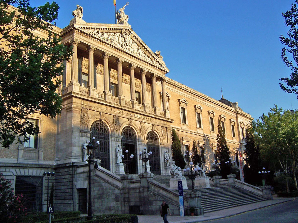 Biblioteca Nacional de España, en Madrid. Fuente: Wikipedia.