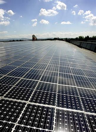 Panel de energía solar.