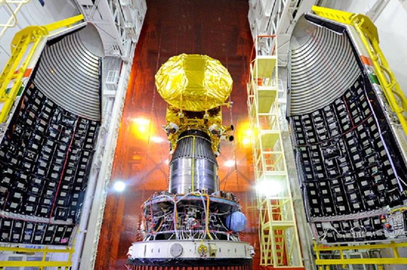 La nave Mars Orbiter, antes de su lanzamiento. Fuente: ISRO.