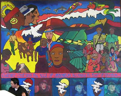 Mural multicultural. Universidad de Berkeley.