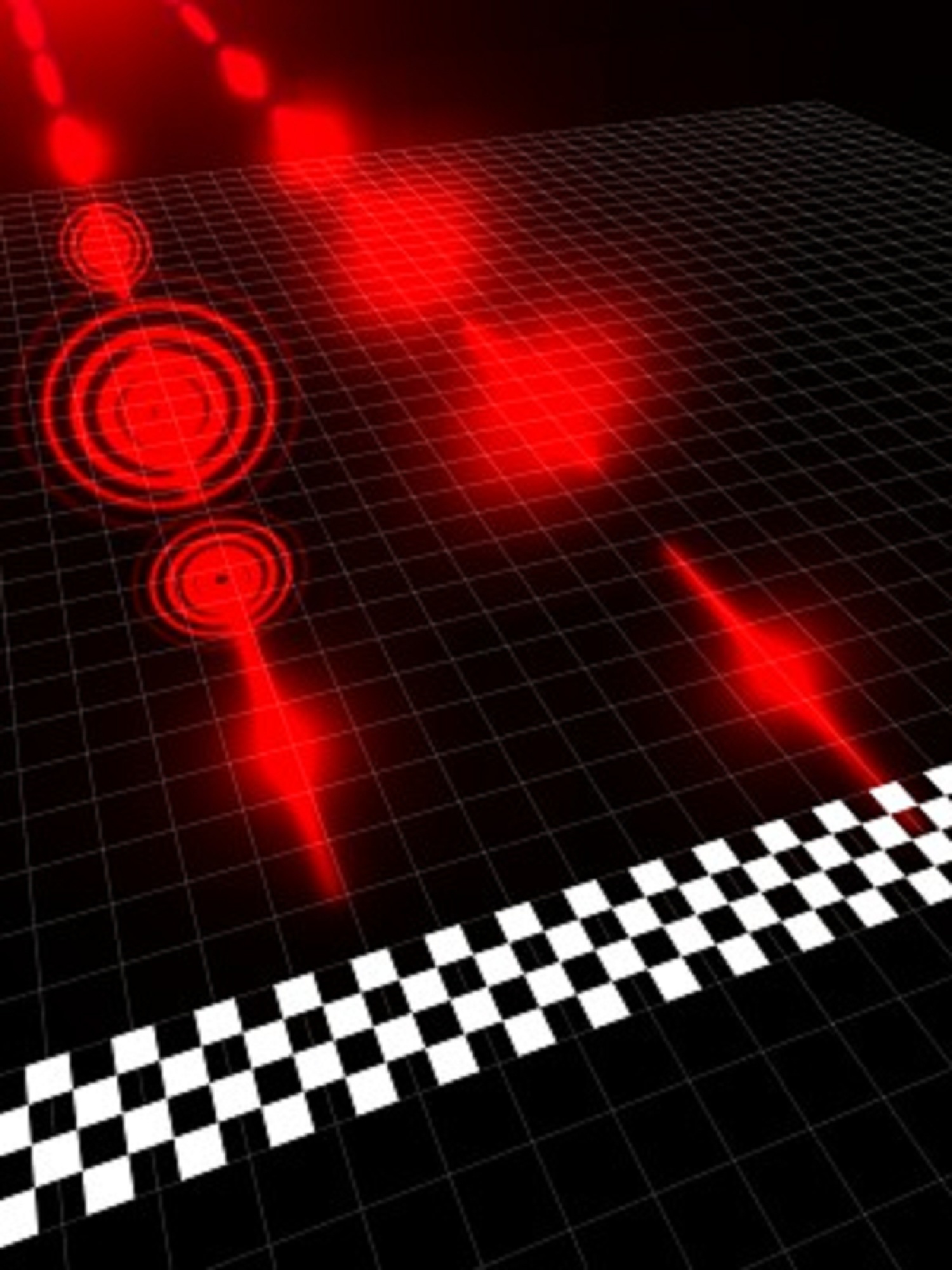 Dos fotones salen a la vez, pero uno llega con 20 longitudes de onda de ventaja sobre el otro. Fuente: Universidad de Glasgow/Universidad Heriot-Watt.