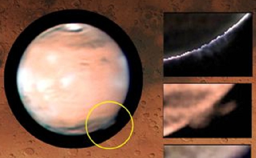 Marte con el penacho emergiendo en el limbo. Fuente: UPV/EHU.
