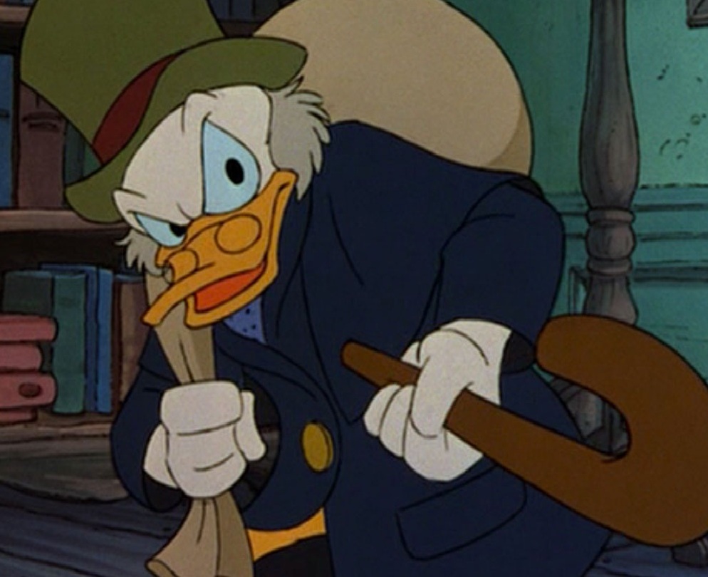 El tío Gilito, el personaje de los dibujos animados de Disney que era tan rico como infeliz. Fuente: disney.wikia.com.