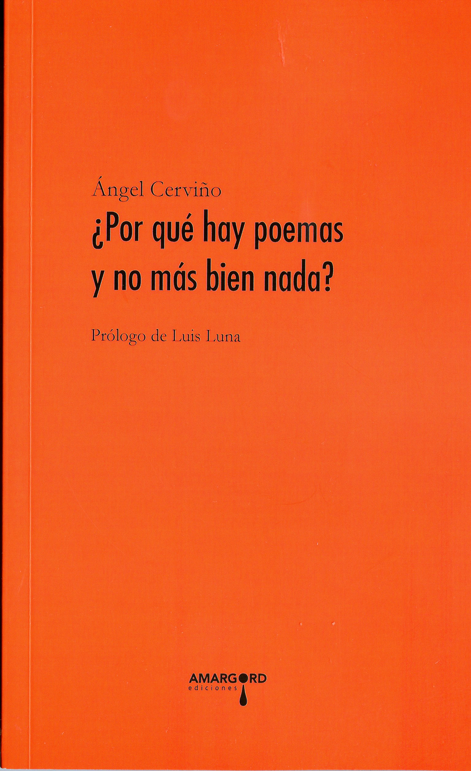 Sobre “¿Por qué hay poemas y no más bien nada?”, de Ángel Cerviño