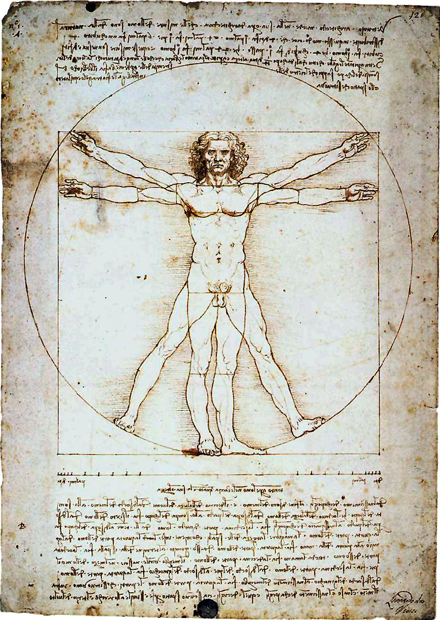 El Hombre de Vitruvio de Leonardo da Vinci