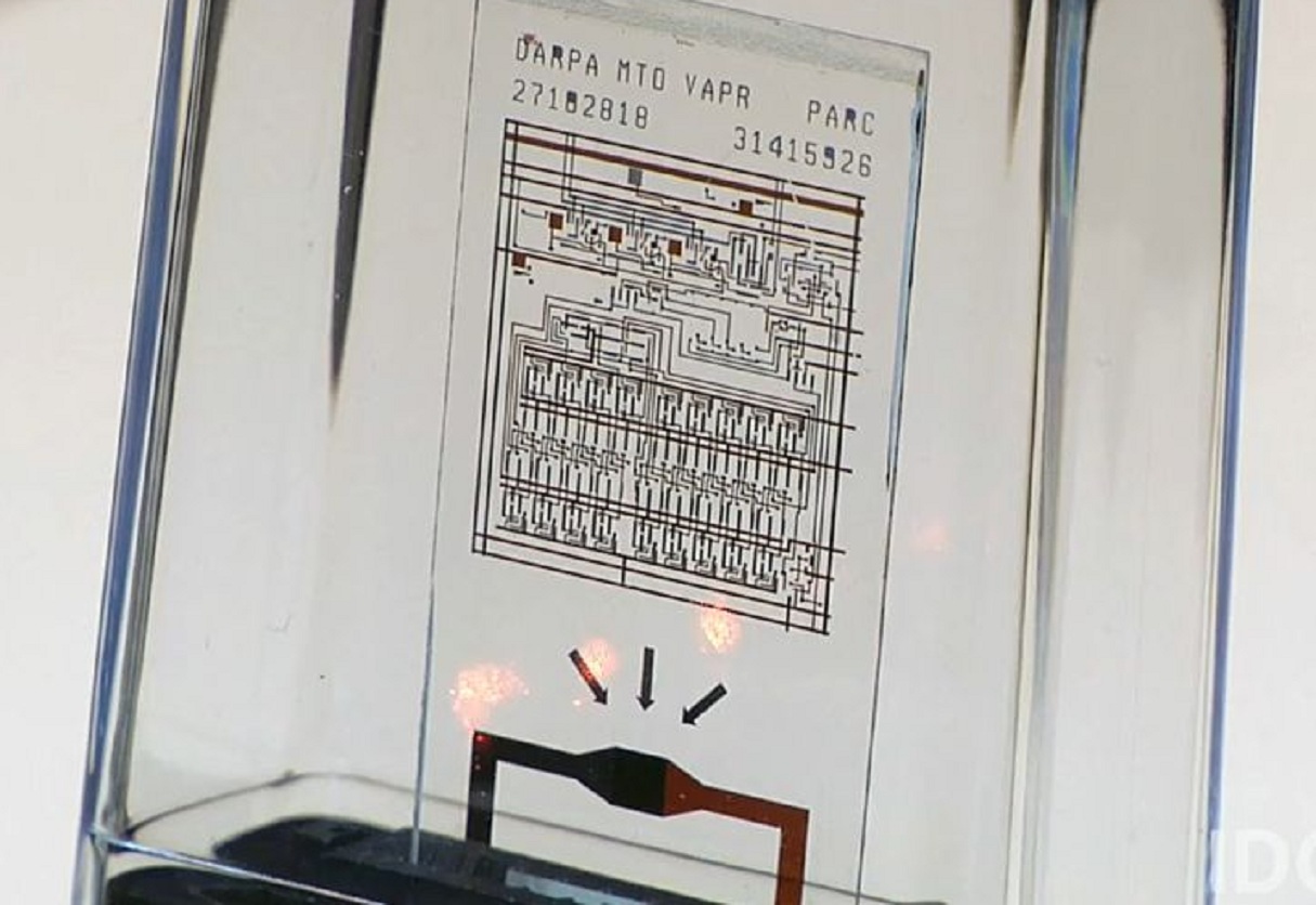 El chip se podría utilizar para almacenar claves encriptadas. Fuente: Xerox PARC.