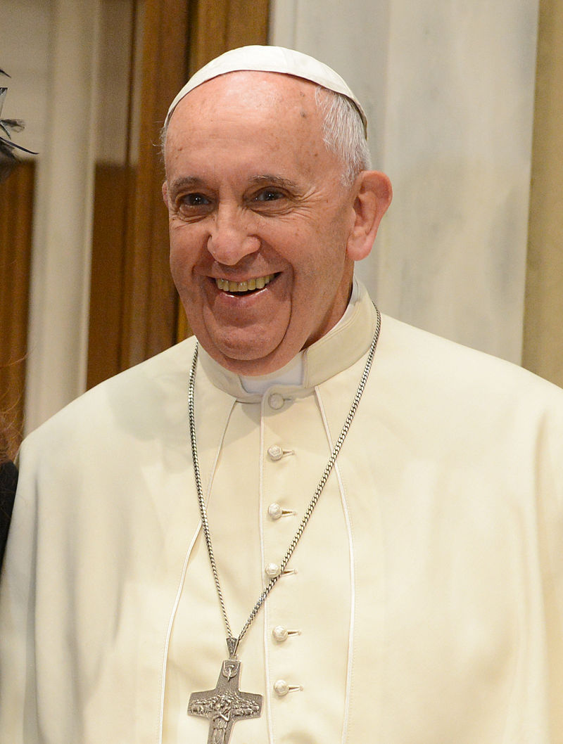 El papa Francisco en 2015. Fuente: Disponible bajo la licencia CC BY-SA 2.0 vía Wikimedia Commons.