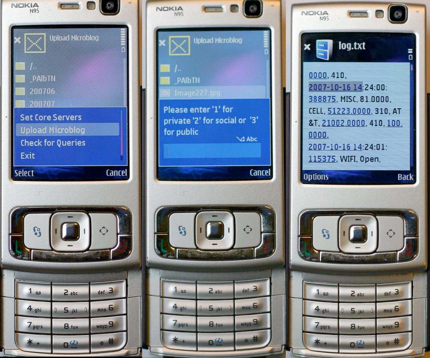El modelo Nokia N95 usado durante las pruebas. Foto: Universidad de Duke.