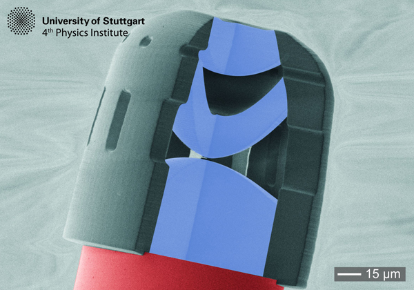 La microcámara de cerca. Fuente: Universidad de Stuttgart.