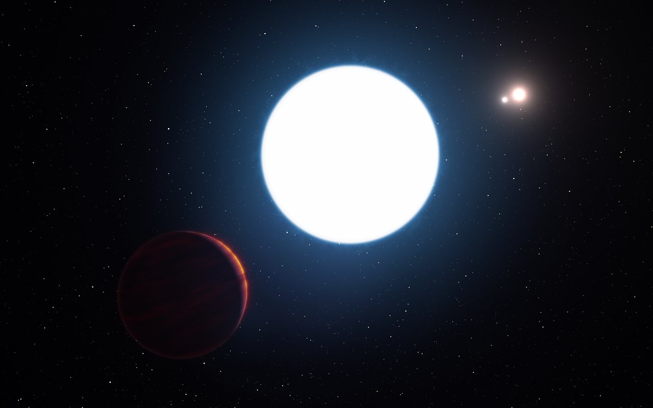 Ilustración del planeta en el sistema HD 131399. Fuente: ESO.
