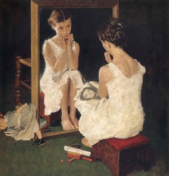 Fuente: Norman Rock Well. "Girl at Mirror" (1954)