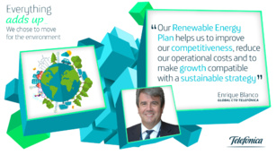 Telefónica doubles use of renewable electricity Telefónica doubles use of renewable electricity