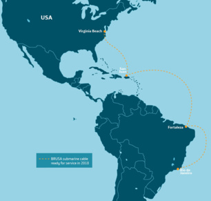 Telefónica conectará Brasil y Estados Unidos con un nuevo cable submarino