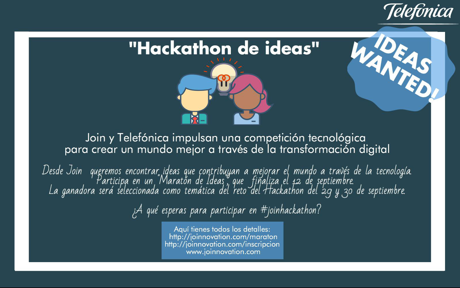 Telefónica convoca un hackathon de ideas para impulsar la transformación digital a través del talento joven